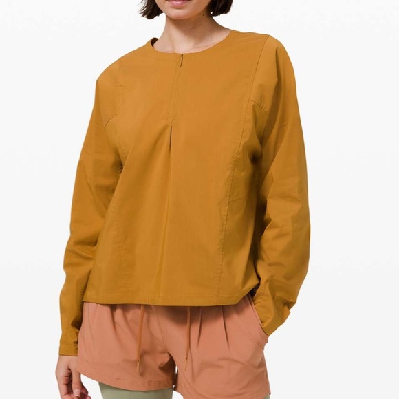 lululemon athletica Tops - Lululemon Against Convention 1/4 Zip Long Sleeve Shirt Spiced Bronze